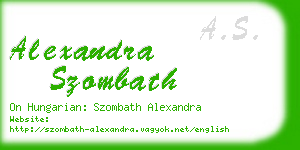 alexandra szombath business card